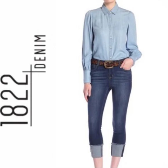 822 Denim Taylor Cuffed Cropped Jeans 
